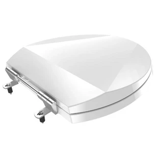 TAMPA PARA VASO CELITE COM FIXAÇAO ALUMINIO OVAL BRANCO