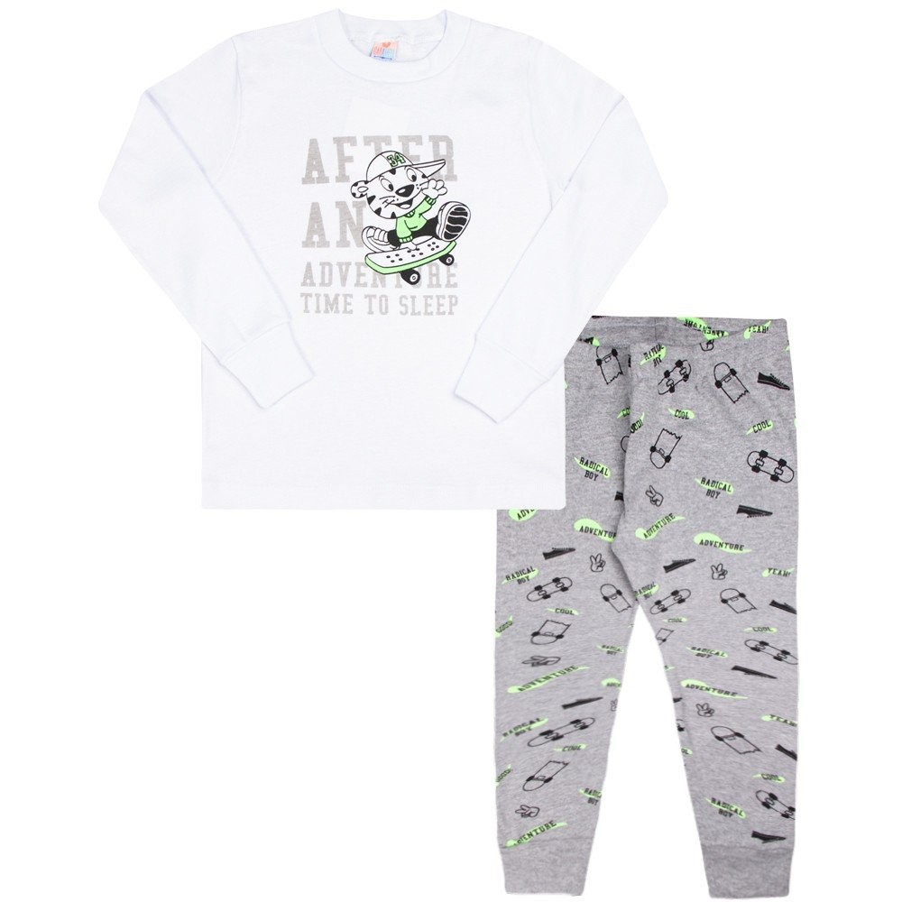 Pijama Inverno Ribana Kids Menino Tigre Skate - Caramell Kids em Oferta na Shopee