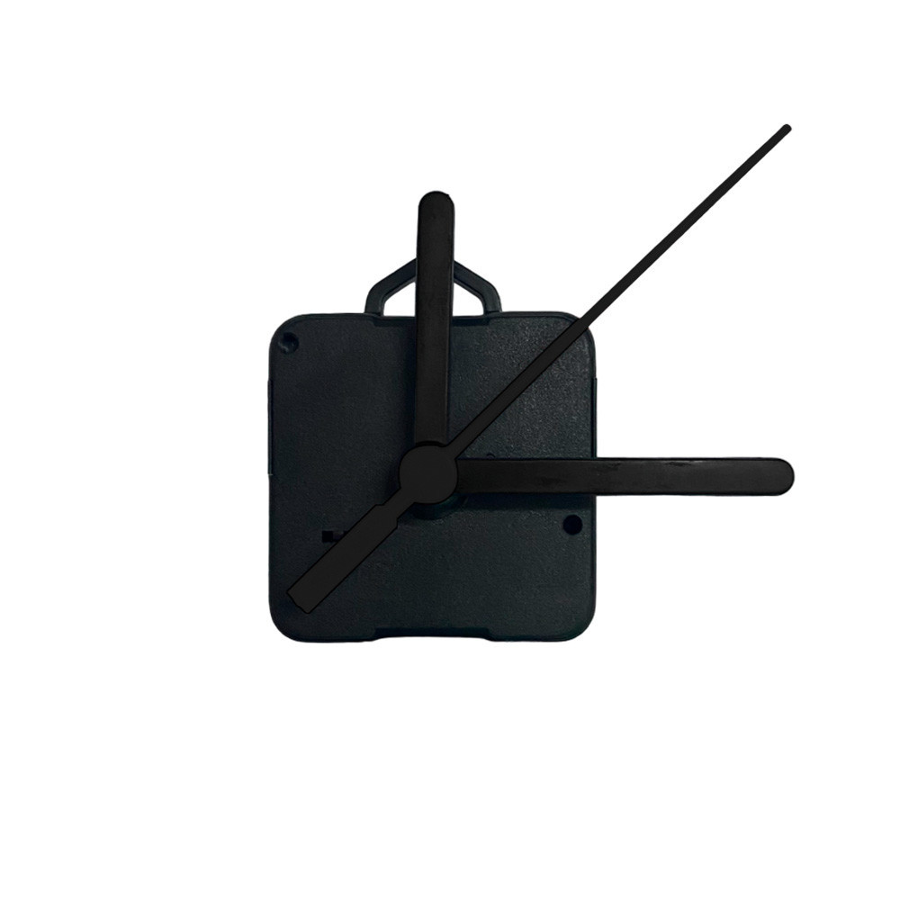 Máquina de Relógio Tic Tac Quartz de Parede 13mm com Ponteiros Palito 7,5cm Todo Preto