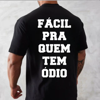 Camiseta Oversized Masculina Musculação Moda Fitness Facil Para Quem Tem Odio Envio Rapido