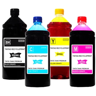Kit 2l Refil Tinta Compatível Impressora Epson L3110 L3150 L3210 L3250