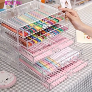 Caixa De Armazenamento De Lápis BOLONI , Porta-Caneta Acrílico Transparente De Mesa , Expositor Multifuncional De 3 Camadas Organizador De Papelaria Home Office