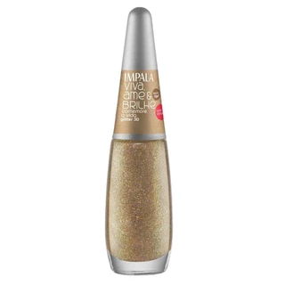 Esmalte Impala Viva, Ame e Brilhe Comemore A Vida Glitter 3D