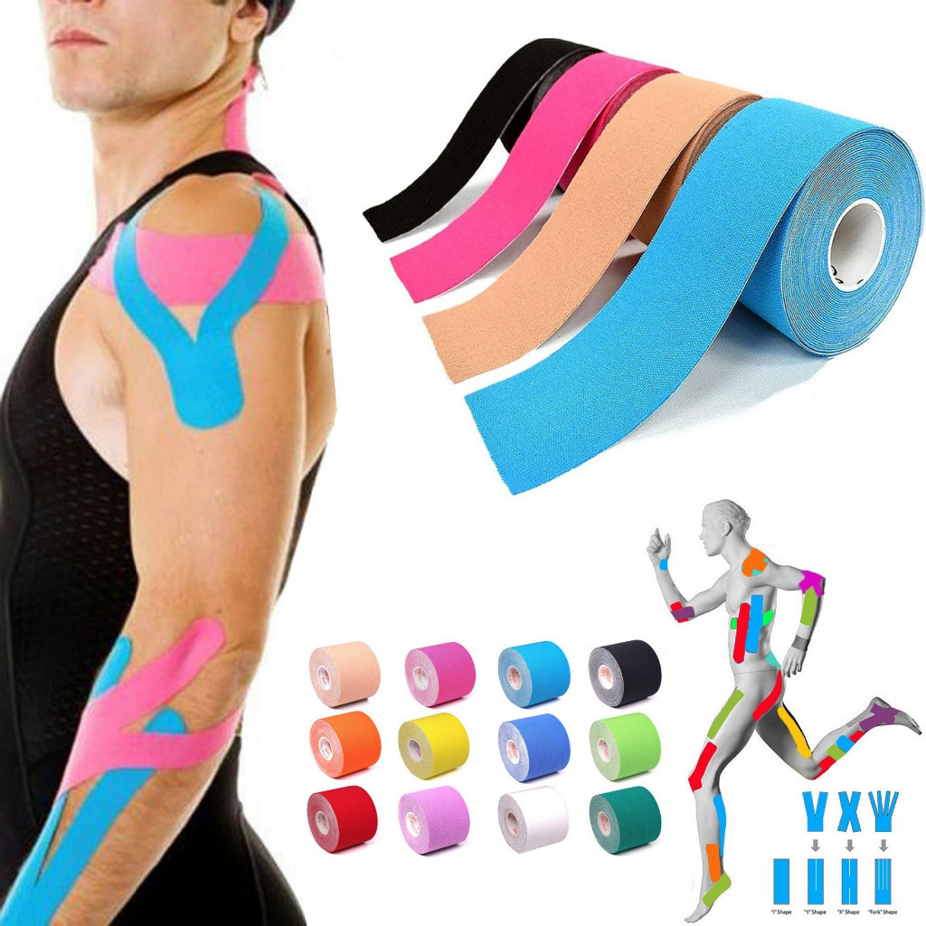 Bandagem Elástica 5Cm X 5M - Fita Kinesio Tape Fisioterapia - Abcshop