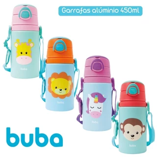 Garrafinha de Alumínio Decorada Infantil 450ml com Alça Buba em Oferta na Shopee