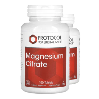 Kit 2x Citrato de Magnésio 200mg Protocol 100 Tabs Importado/Made in Usa