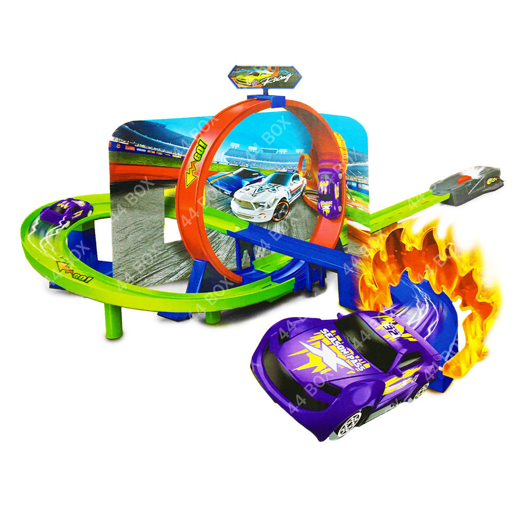 Pista Looping 360 Radical Lançador Tipo Hotwheels Carrinho