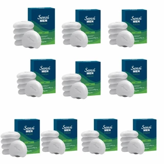 Kit, 10 uni Sabonetes Barra Sensi Men Fresh - 5x80g - Jequiti