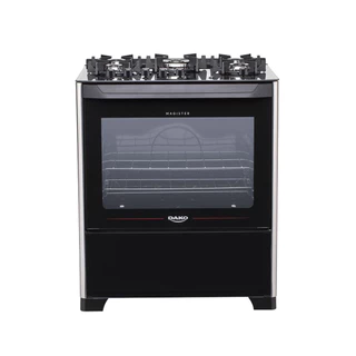 Fogão 5 Bocas Dako Magister com Mesa de Vidro e Acendimento Automático Preto Bivolt