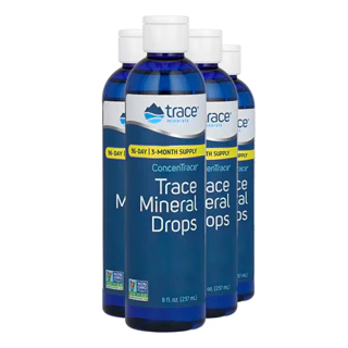 Kit 4x Trace Minerals ConcenTrace Trace Mineral Drops 237ml /Made in Usa