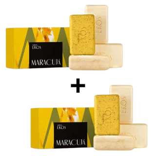 Kit c/2 Natura Sabonete em Barra Puro Vegetal Cremoso e Esfoliante Ekos Maracujá