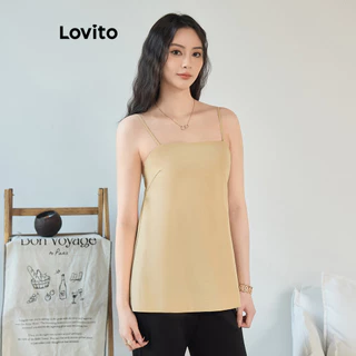 Lovito Regata casual lisa para mulheres L100MD294