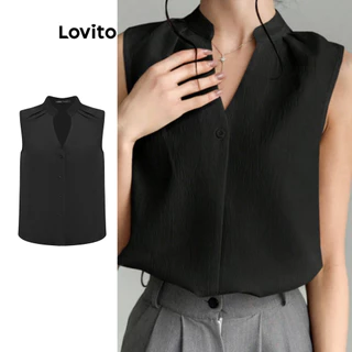 Lovito Casual Simples Básico Regata para Mulheres L100MD256