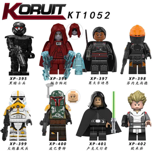 Compatível Lego Star Wars Boba Fett soldado escuro Palpatine Luke montado blocos de construção minifigura brinquedos