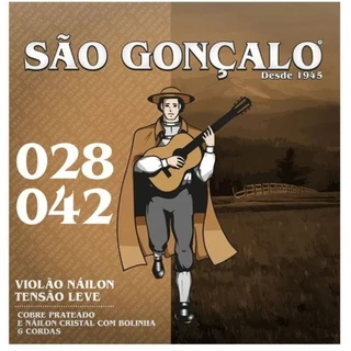Corda .028/.042 Nylon Cristal com Bolinha para Violão São Gonçalo - 120251