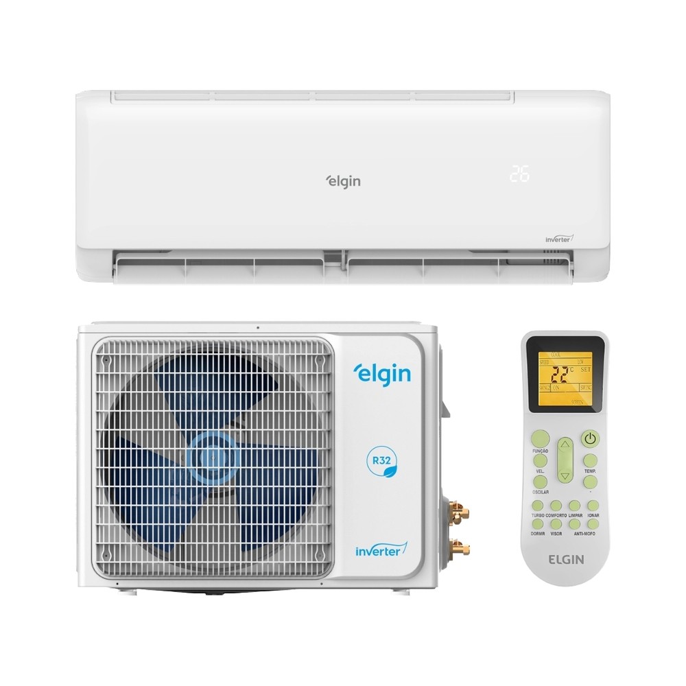 Ar Condicionado Split Hi Wall Inverter Elgin 12000 Btus Quente e Frio ...