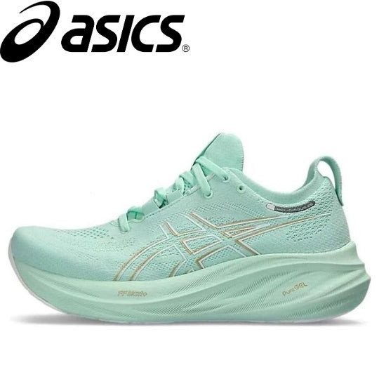 Gel Nimbus 26 Wide Mint Mint Confortável Maratona Leve Respirável