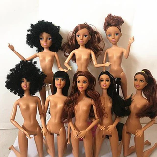 Boneco Barbie De Brinquedo 30cm 12 Articulado Boneca Nua Afro