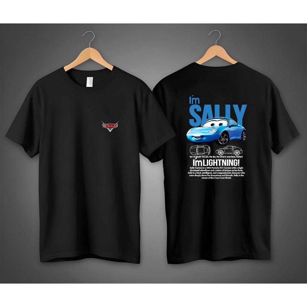 Camiseta Relâmpago Mcqueen e Sally Camisa 100% Algodao Estampa