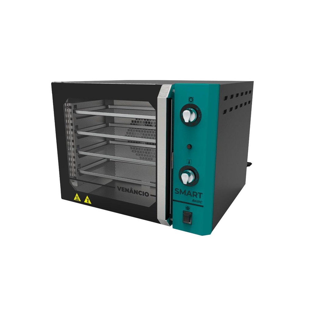 Forno Turbo Convector Elétrico Smart Basic 4 Esteiras Preto 