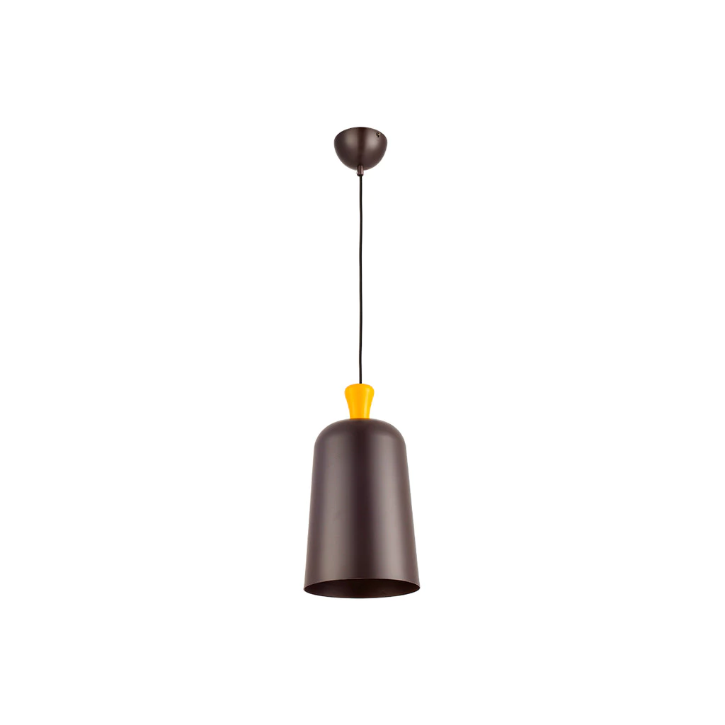 Luminaria Pendente de Teto Bell Café 23cm LED 4w Branco Quente 2400K E27 Bivolt Avant