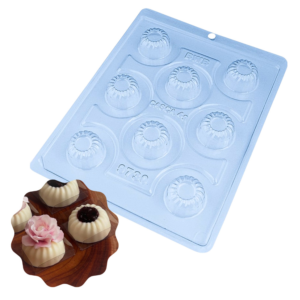 Forma Trufa Pudim Detalhada 9730 3 Partes c/ Silicone Bwb | Shopee Brasil