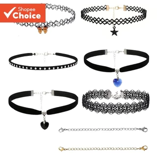 Conjunto De Colar Vintage Gótico , 8 Peças , Joias Pretas Elegantes Para Celebrações De Halloween em Oferta na Shopee