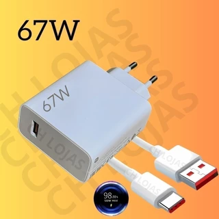 Fonte Usb Carregador Ultra Rápido 67w Usb C Turbo