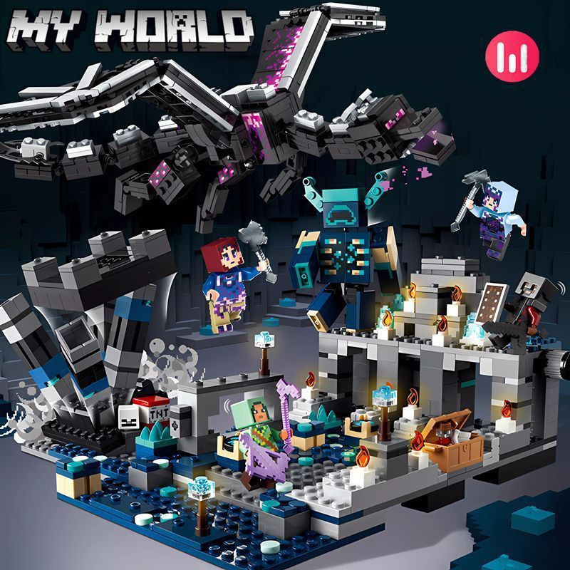 1010pcs MOC Minecraft Assembling Building Blocks Dark World Warfare ...
