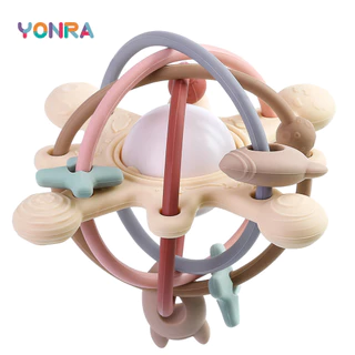 Rattle & Sensory Teether Bed Bell Silicone Montessori Bola De Para Bebês Brinquedos Infantis De Pequeno Porte Jogos De Desenvolvimento De Presentes 0 12 24 36 Meses
