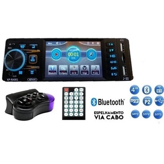 Som Carro Mp5 Bluetooth Rádio 1 Din Espelhamento Touch Screen Controle Knup