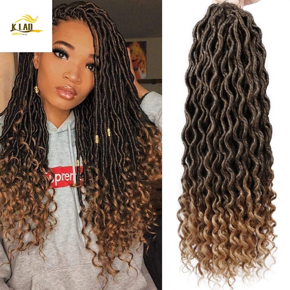 Cabelo De Crochê KLAOSD Locs , Fechaduras Falsas Da Deusa Paixão