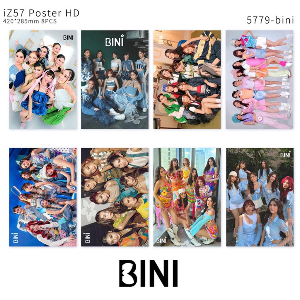 8 Pçs BINI HD A3 Sem Duplicação Cartaz Aiah Collet Maloi Gwen Stacey ...