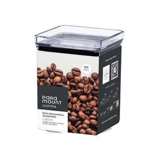 Pote hermético lumini quadrado 1.000 ml