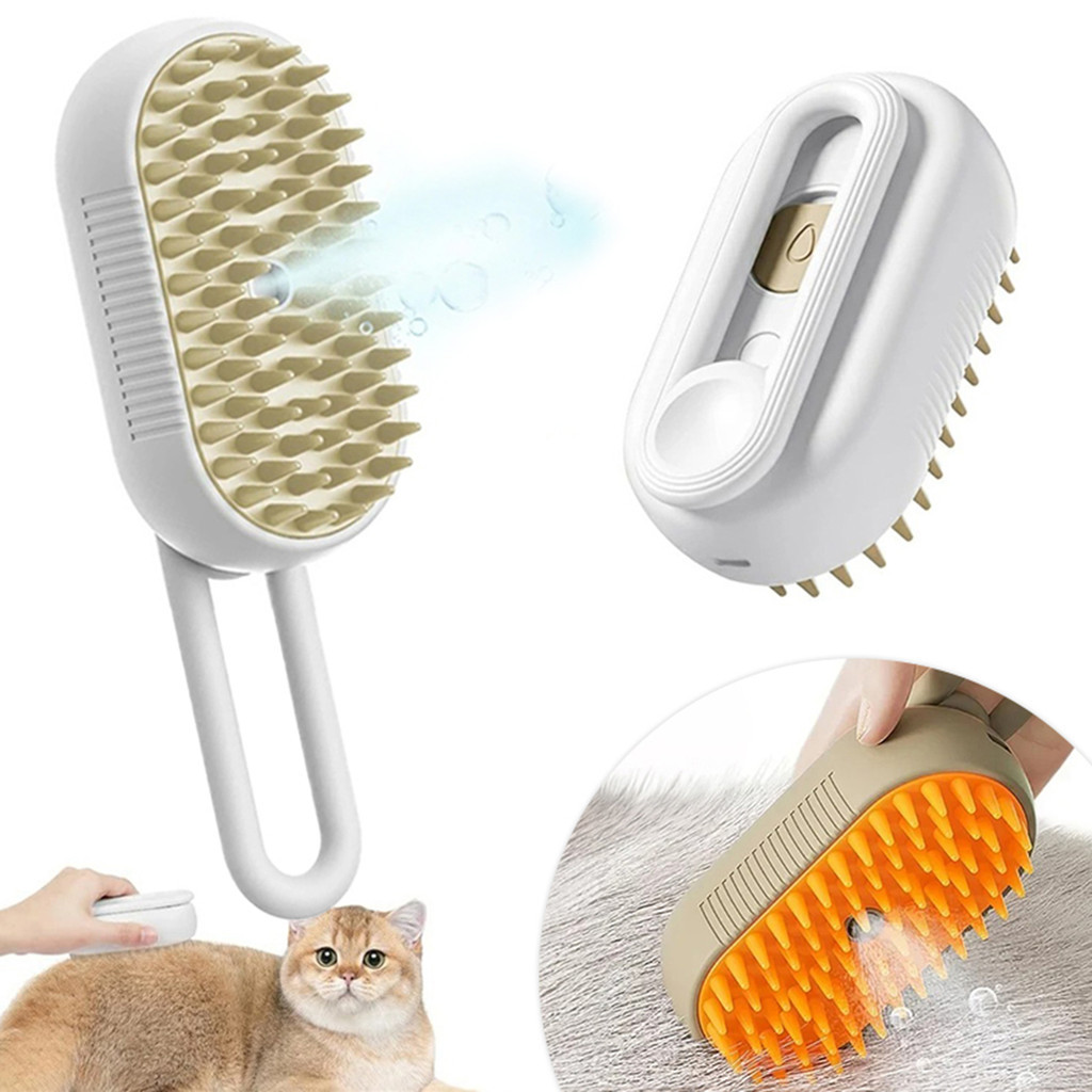 Escova Tira Pelo Vapor Retrátil Pet Usb Recarregável Cão Gato | Shopee ...