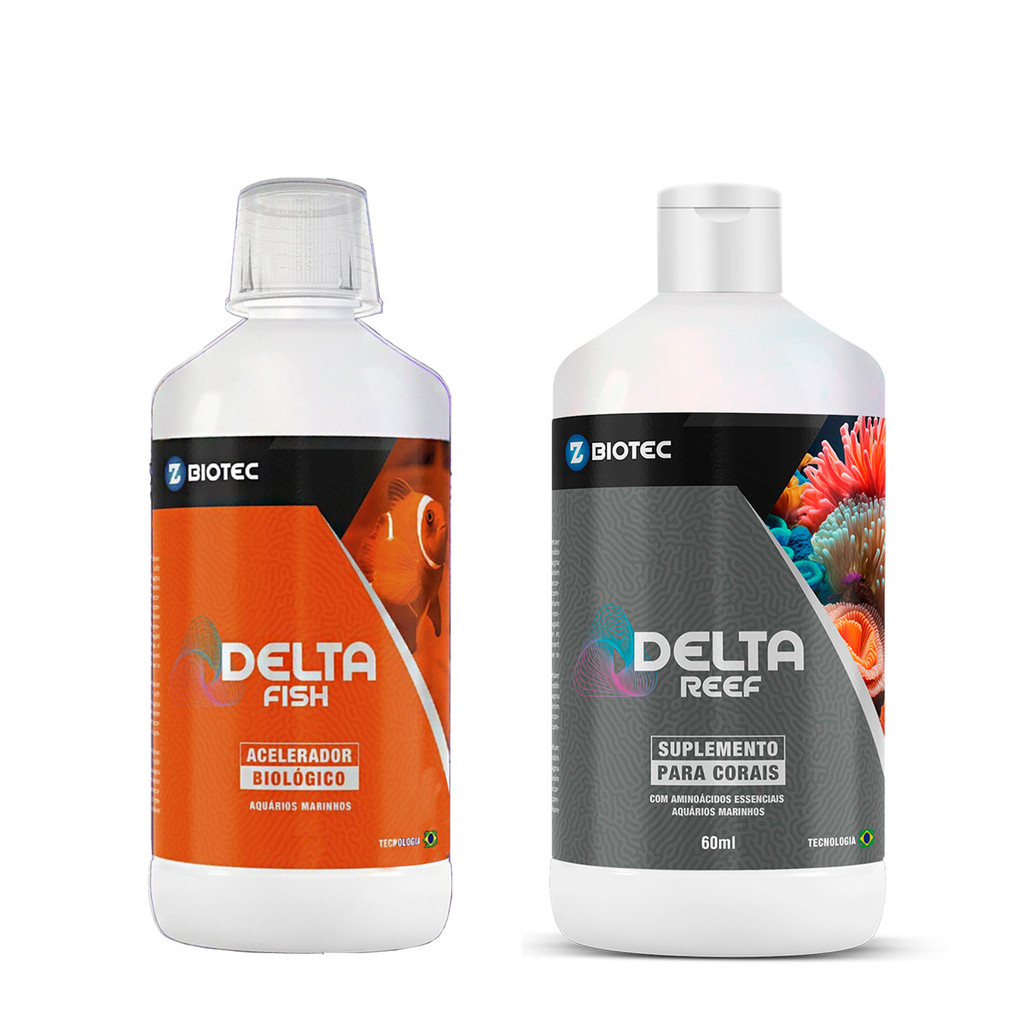 Delta Fish Marinho 100ml + Delta Reef 60ml - Kit Marinho