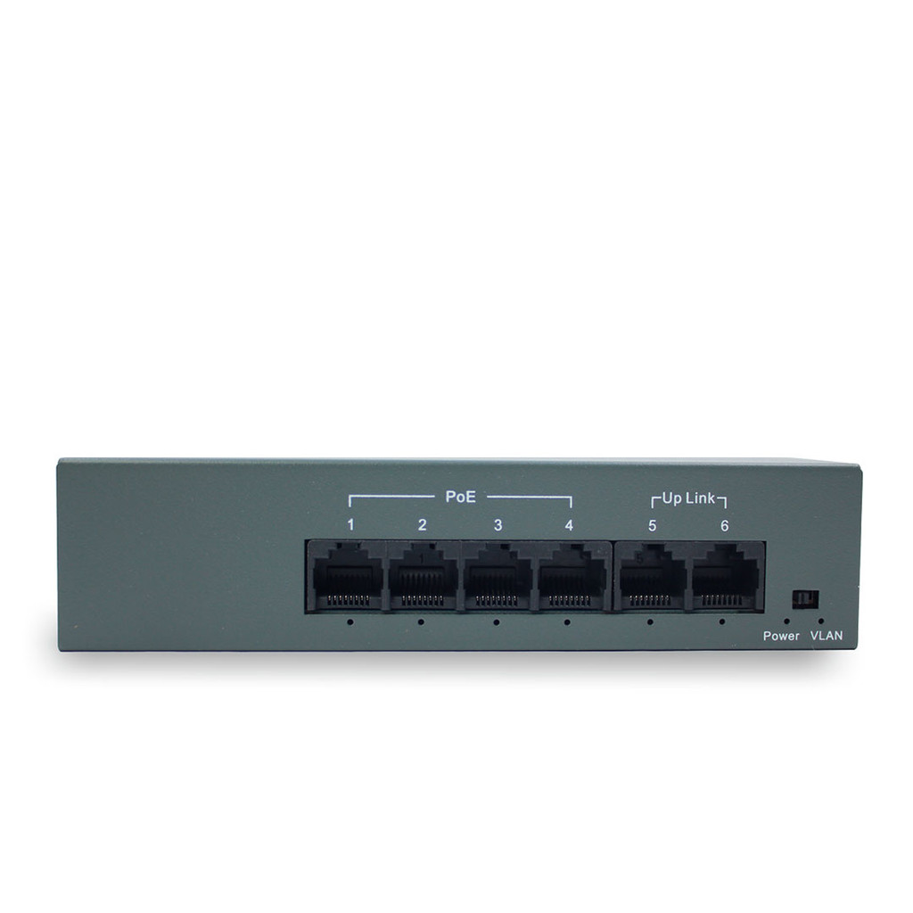 Switch Poe Fast Haiz 4 Portas POE + 2 Uplink 10/100 mbps Hz-1006p-45w
