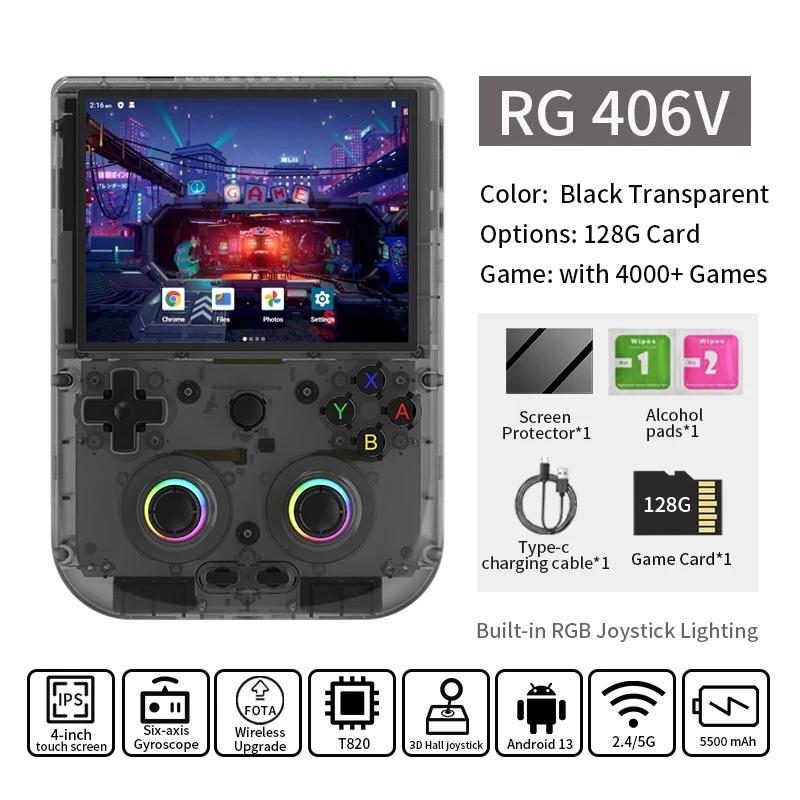 ANBERNIC RG 406V Console De Jogos Portátil De Vídeo 4 