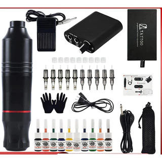 Kit De Tatuagem Sem Fio , Conjunto De Máquina Rotativa Com Agulhas De Cartucho , Ferramentas De Maquiagem Permanente Para Artista