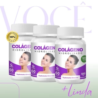 Kit 3x  Colágeno  GENATURE Hidrolisado 500mg  Envio Imediato em Oferta na Shopee