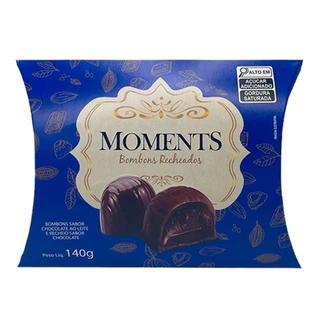 Bombom Moments Recheados ao Leite 140g - Dum Dum