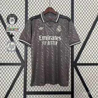 24/25 Real Madrid terceira versão masculino Fan Jersey alta qualidade futebol