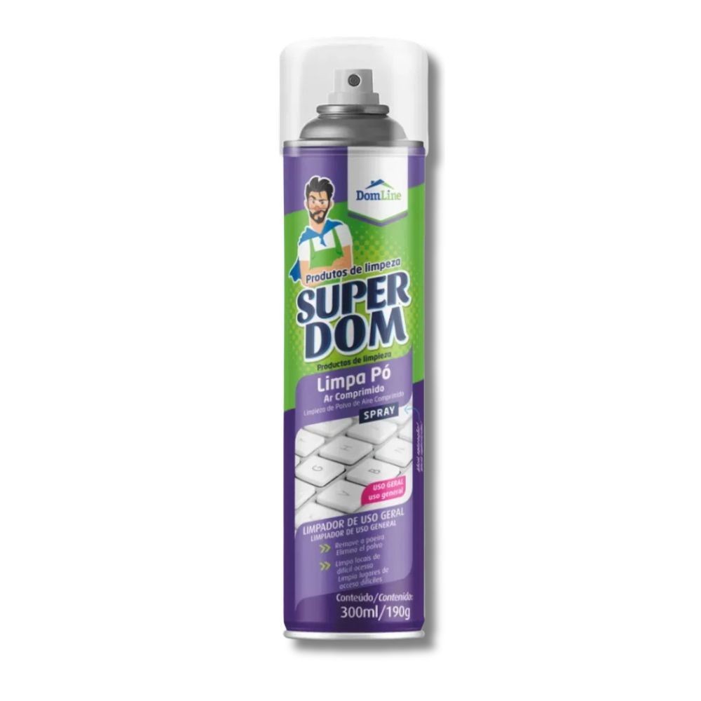 LIMPA PÓ - AR COMPRIMIDO SUPER DOM 300ML/190G - Produto com Selo de Qualidade