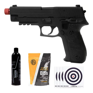 Pistola Rossi Green Gas Airsoft P226 Blowback 6mm + Brinde