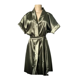 ROBE DE CETIM COM ELASTANO S/ BORDADO em Oferta na Shopee