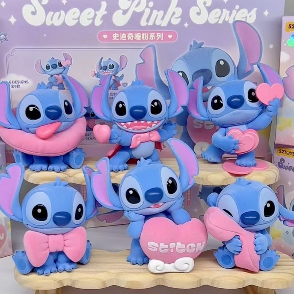 Stitch Blind Box Figure Surpresa Sweet Pink Series Coração Rosa ...