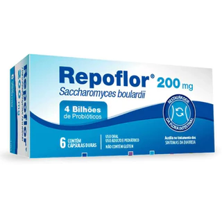 Repoflor Restaurador Flora Intestinal 200mg 06 Caps em Oferta na Shopee