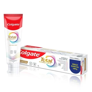 Creme Dental Colgate Total  Mint Prevenção Ativa 180g em Oferta na Shopee