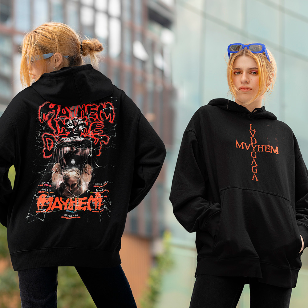 LADY GAGAポップアップ限定 MAYHEM Dark Hoodie M Moletom Lady Gaga Mayhem Turnê Mundial Blusa De Frio Cantora Pop