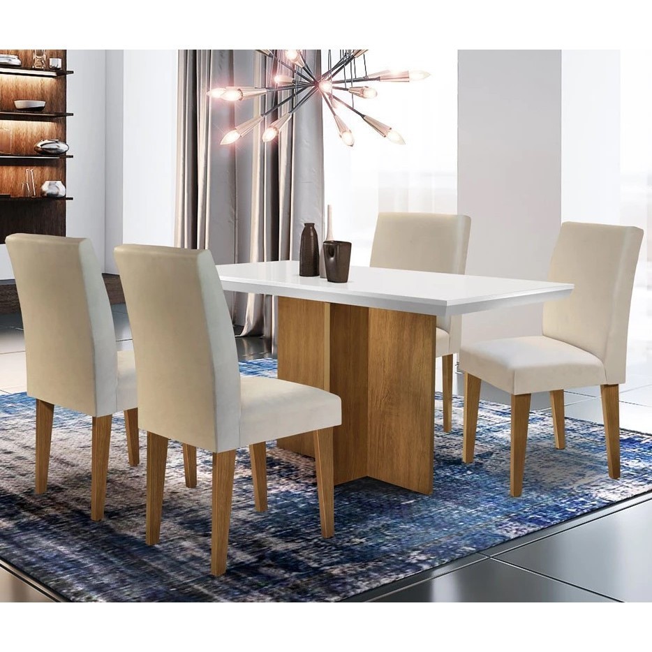 Mesa de Jantar Compacta – Base em T Elegante Cinamomo | Shopee Brasil